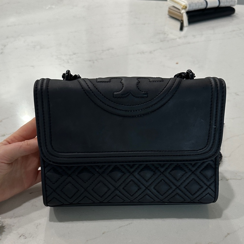 Tory Burch Black Quilted Crossbody Bag